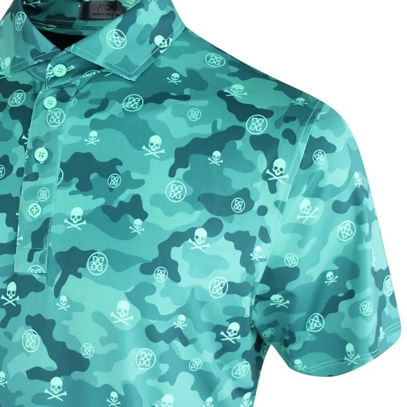GFORE G/Fore Icon Camo Lotus Polo Shirt - Picture 4 of 6